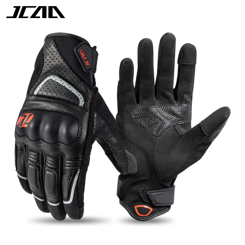 Motorcycle Glove Knuckle - Letnie skórzane rękawice motocyklowe męskie damskie
