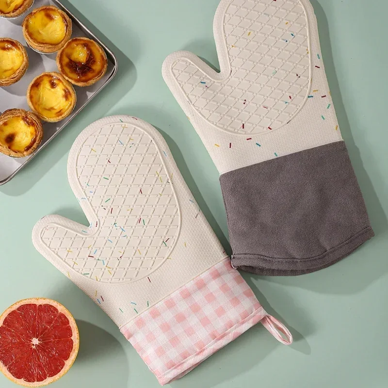 Oven Mitt Silicone - Kuchenki mikrofalowe Rękawice żaroodporne Silikonowe rękawice