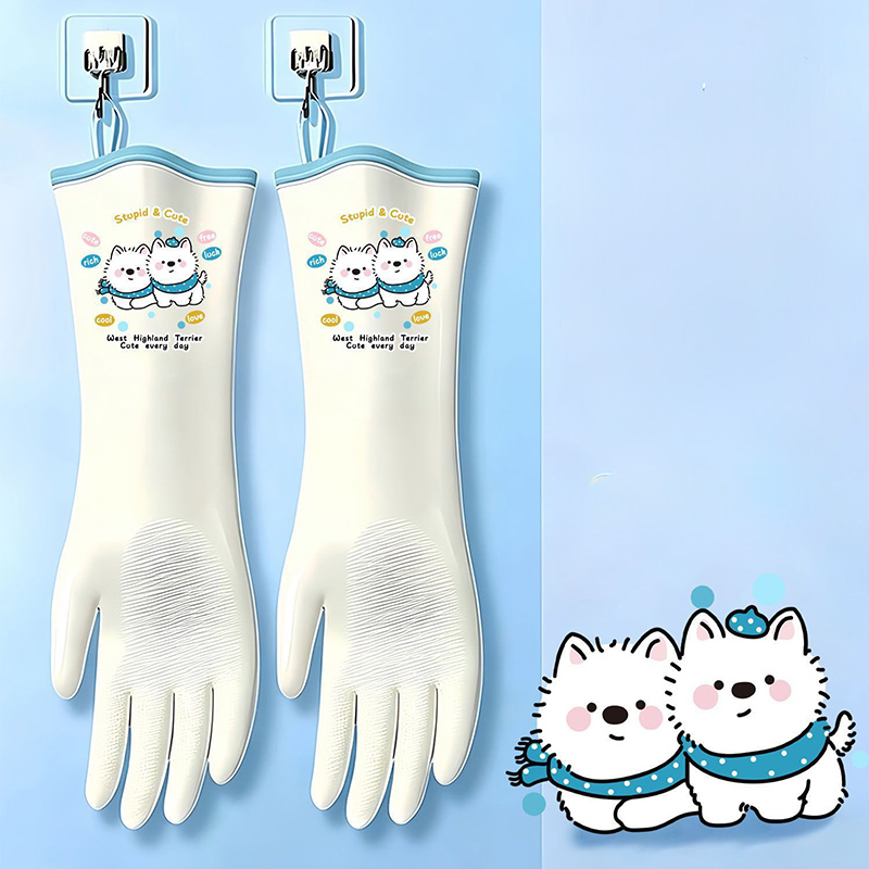 Dish Glove Rubber - Rękawice nitrylowe do mycia naczyń, grube,