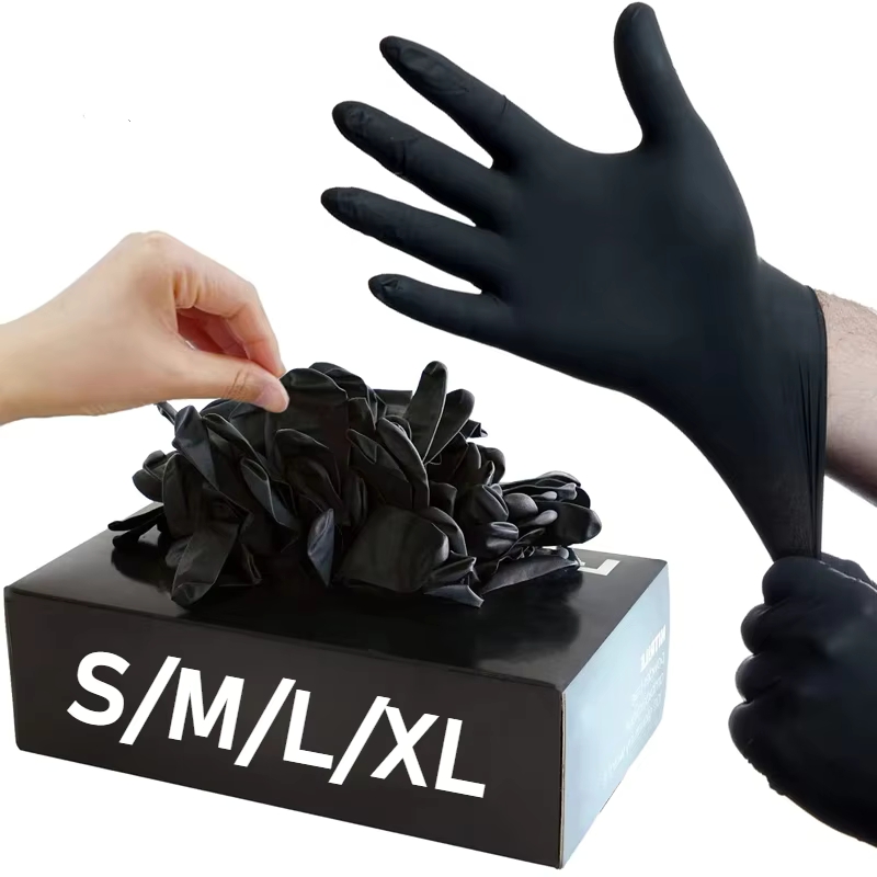 Latex Disposable Glove - 20/50/100 SZTUK Czarne Rękawice Nitrylowe Jednorazowe