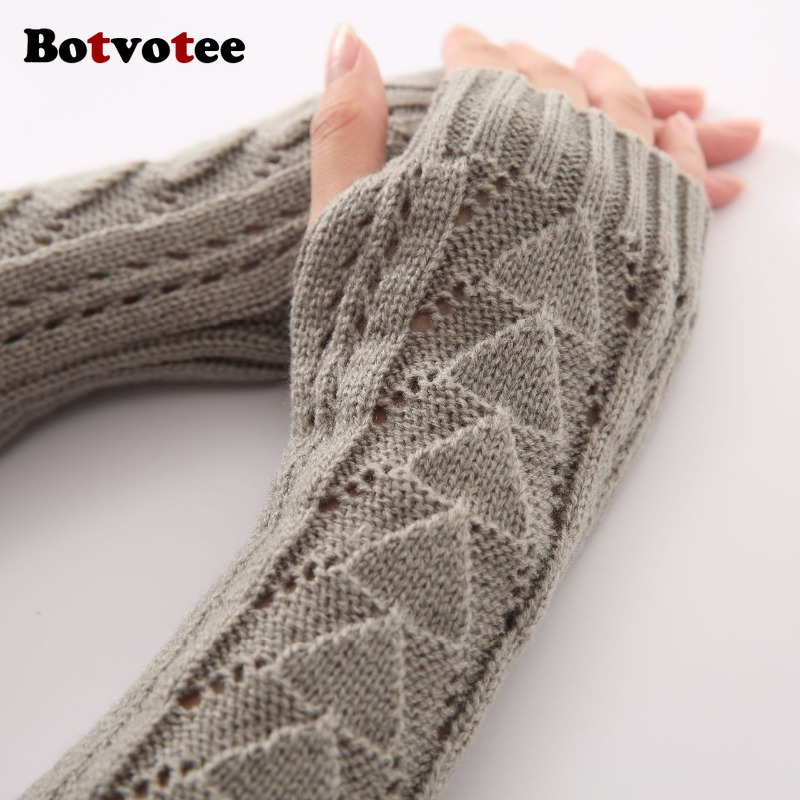 Botvotee dla kobiet, zimowe dz – Fingerless Glove Knit recenzja i cena