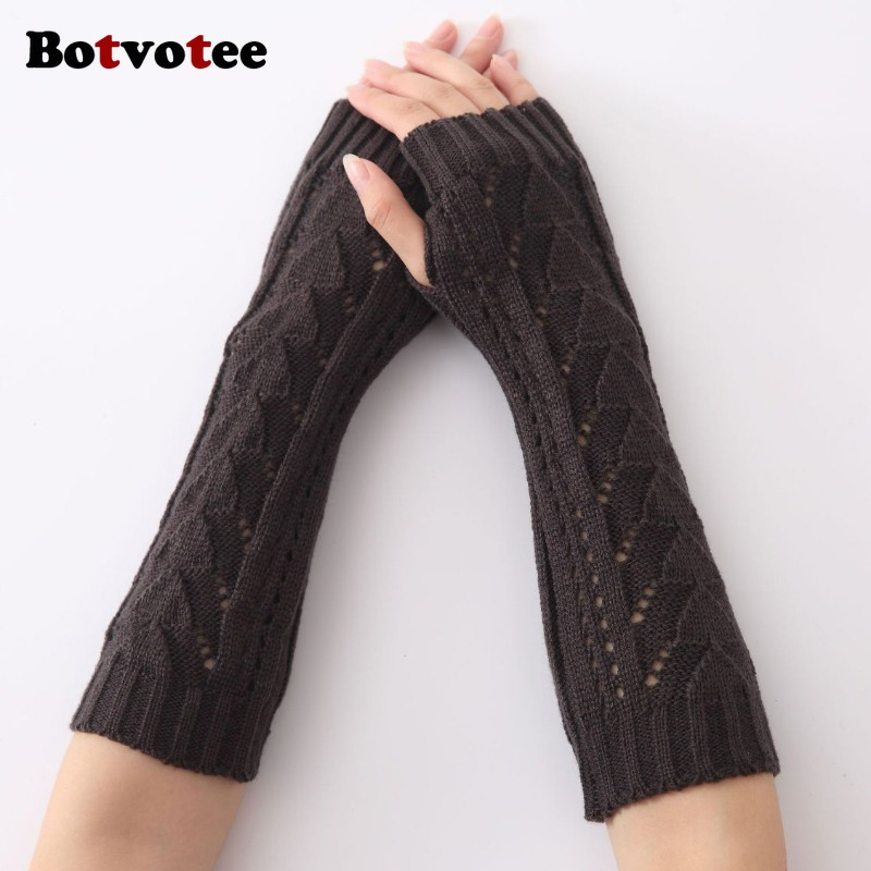 Botvotee dla kobiet, zimowe dz – Fingerless Glove Knit recenzja i cena
