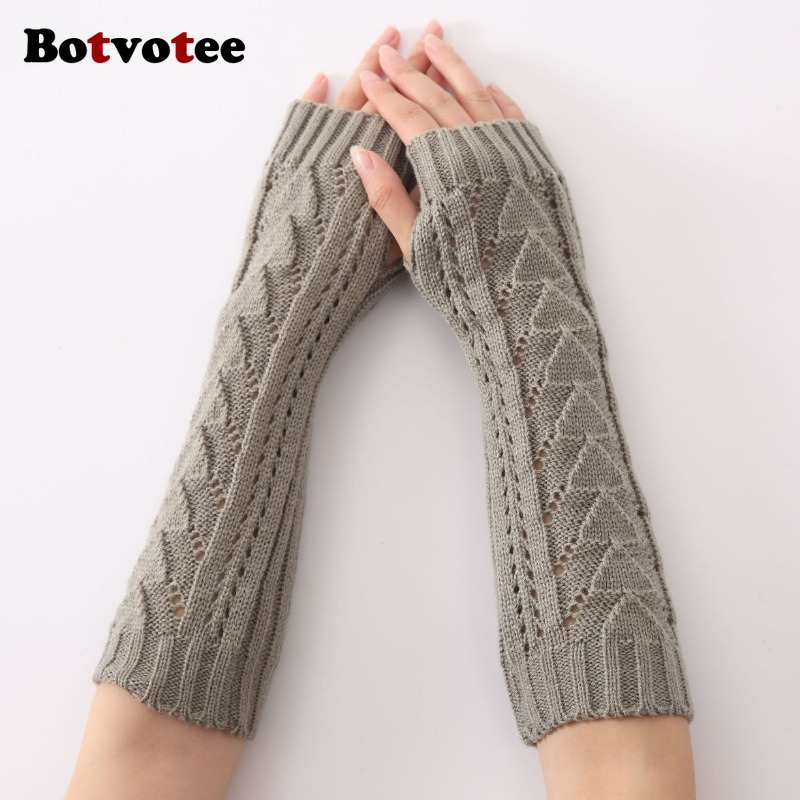 Botvotee dla kobiet, zimowe dz – Fingerless Glove Knit recenzja i cena