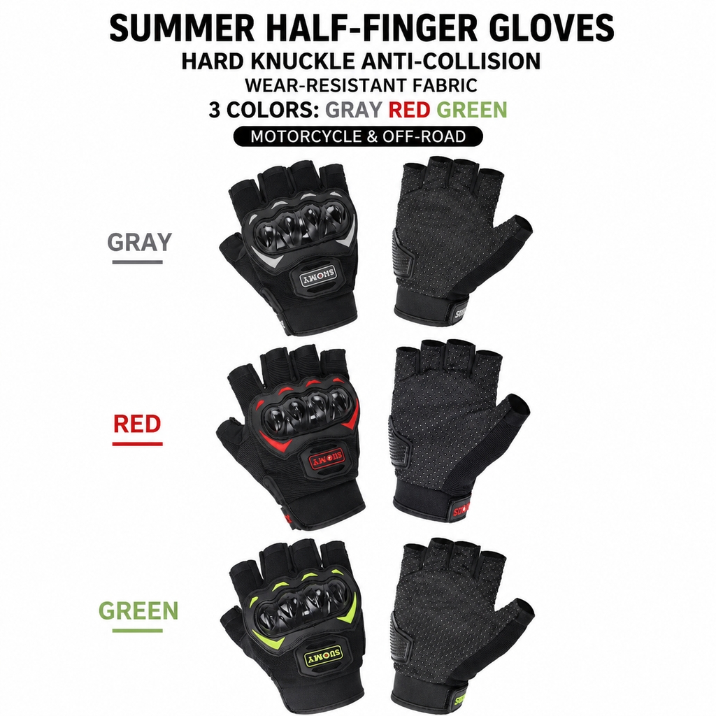 Letnie motocyklowe rękawiczki  – Motorcycle Glove Knuckle recenzja i cena