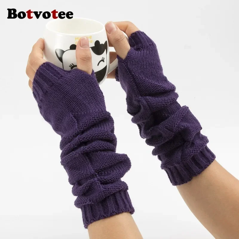 Botvotee Y2k Grube Dzianinowe  – Fingerless Glove Knit recenzja i cena